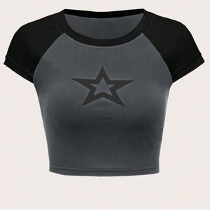 Romwe black crop top